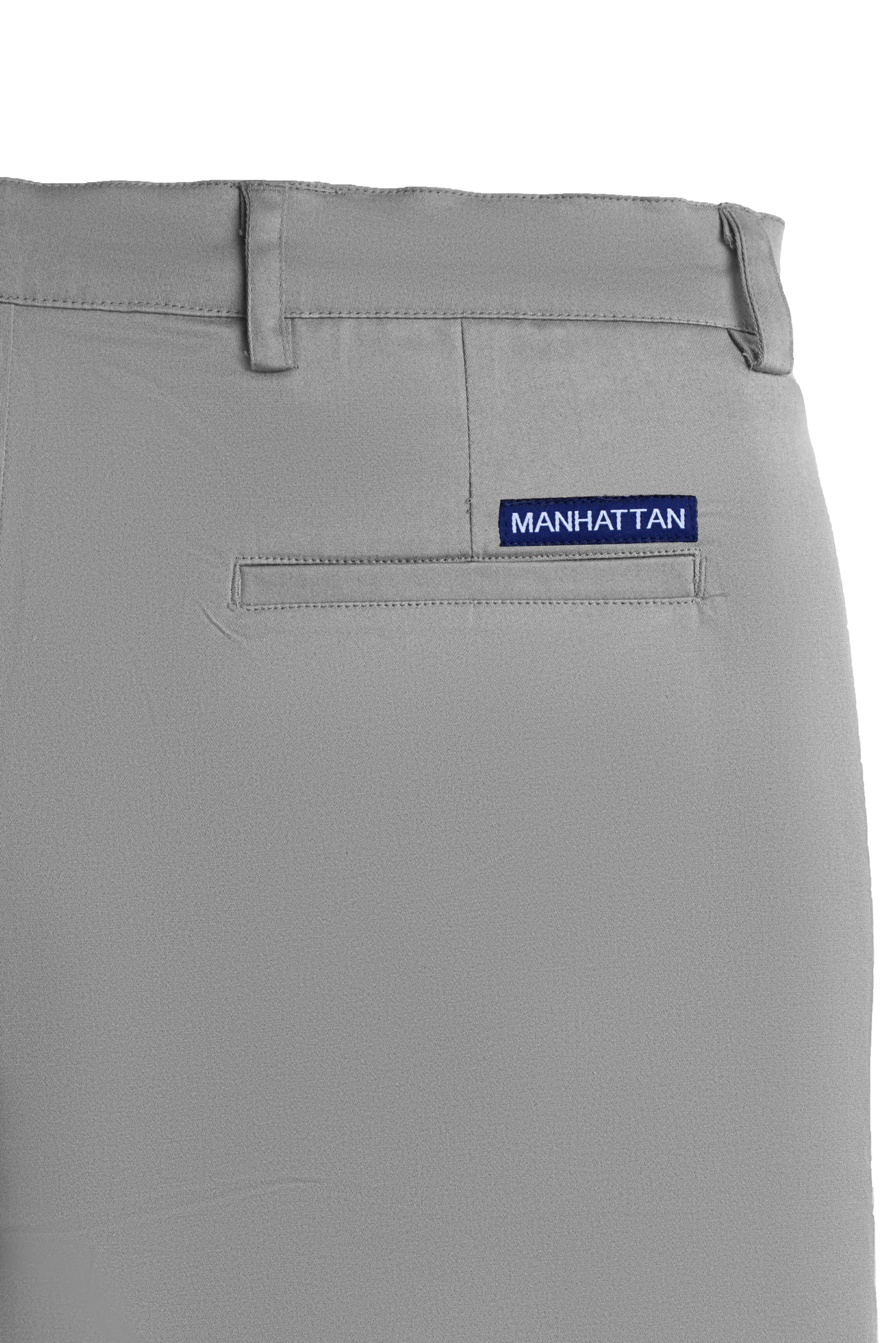 Cotton Casual Pants Light Grey - Image 2