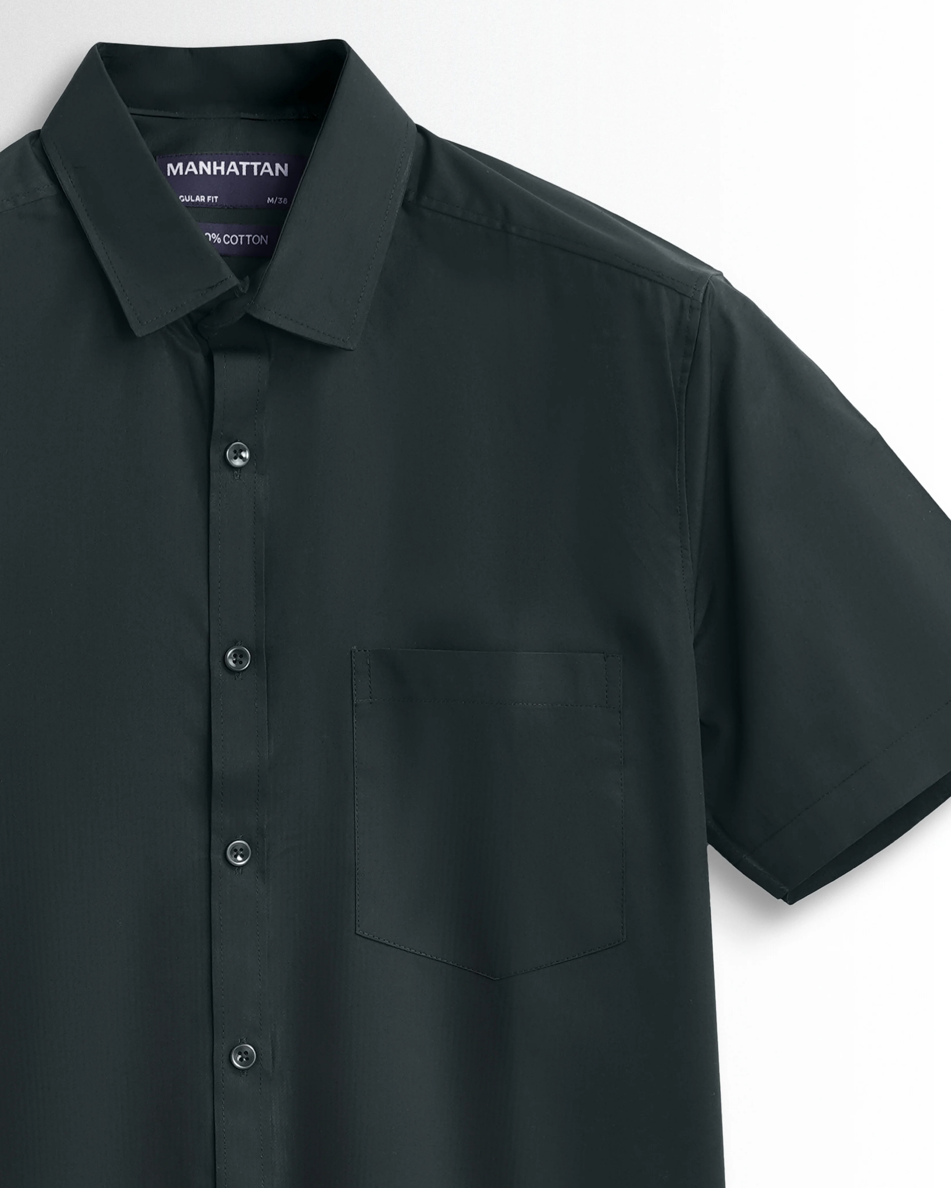 Pure Cotton Dark Green Shirts - Image 3
