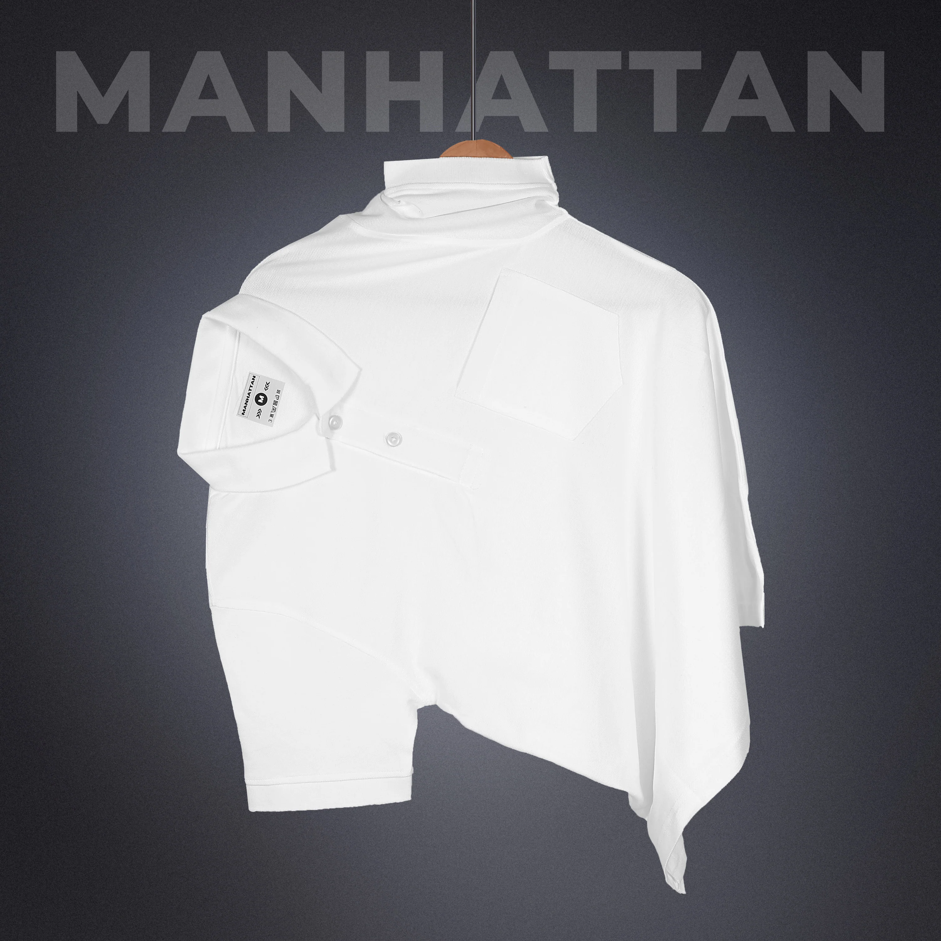 Pure Cotton Polo Pocket T shirts (Milk White) - Image 2
