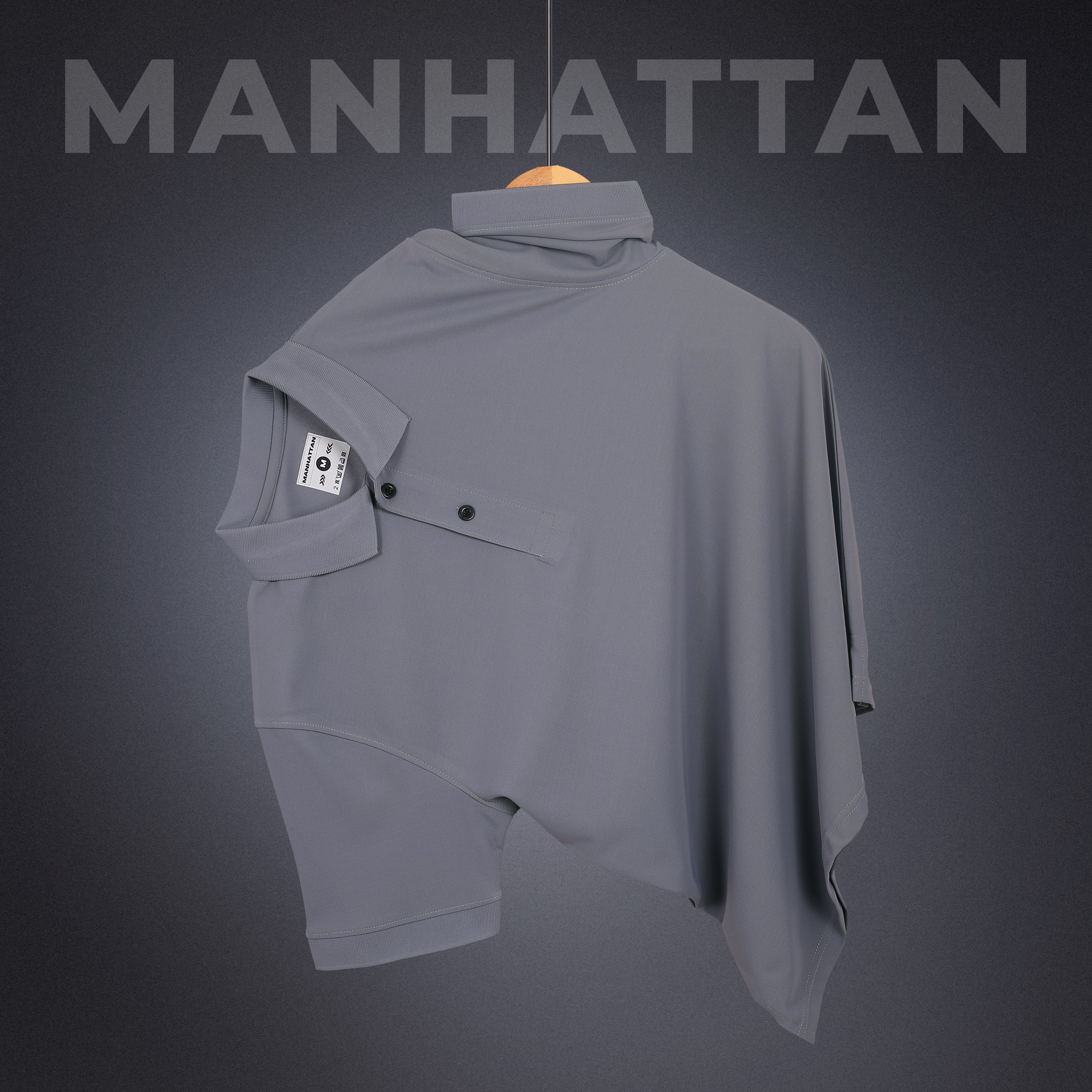 Sports Dry Fit Grey Polo T Shirts (Micro Polyester)