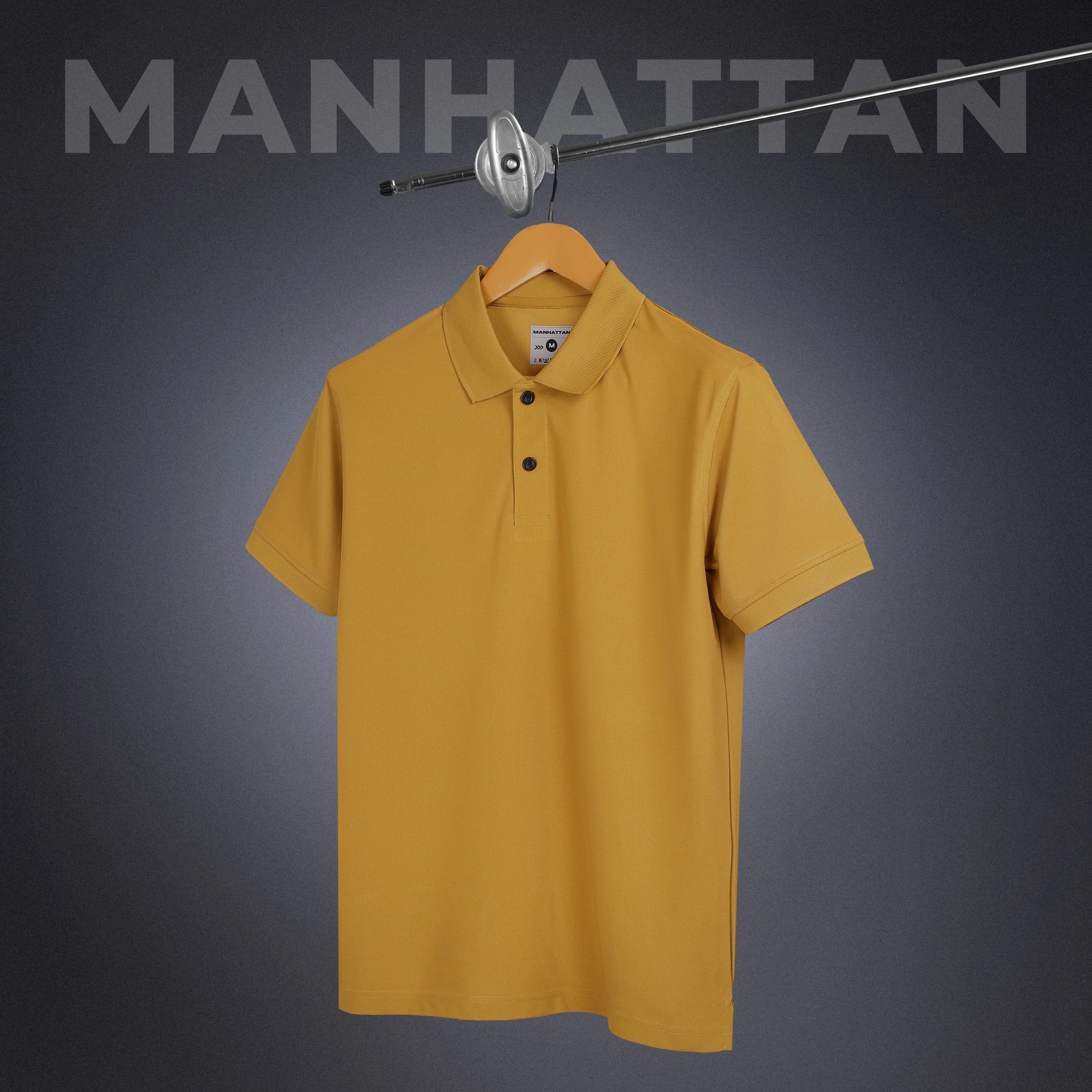 Sports Dry Fit Mustard Polo T Shirts (Micro Polyester) - Image 2