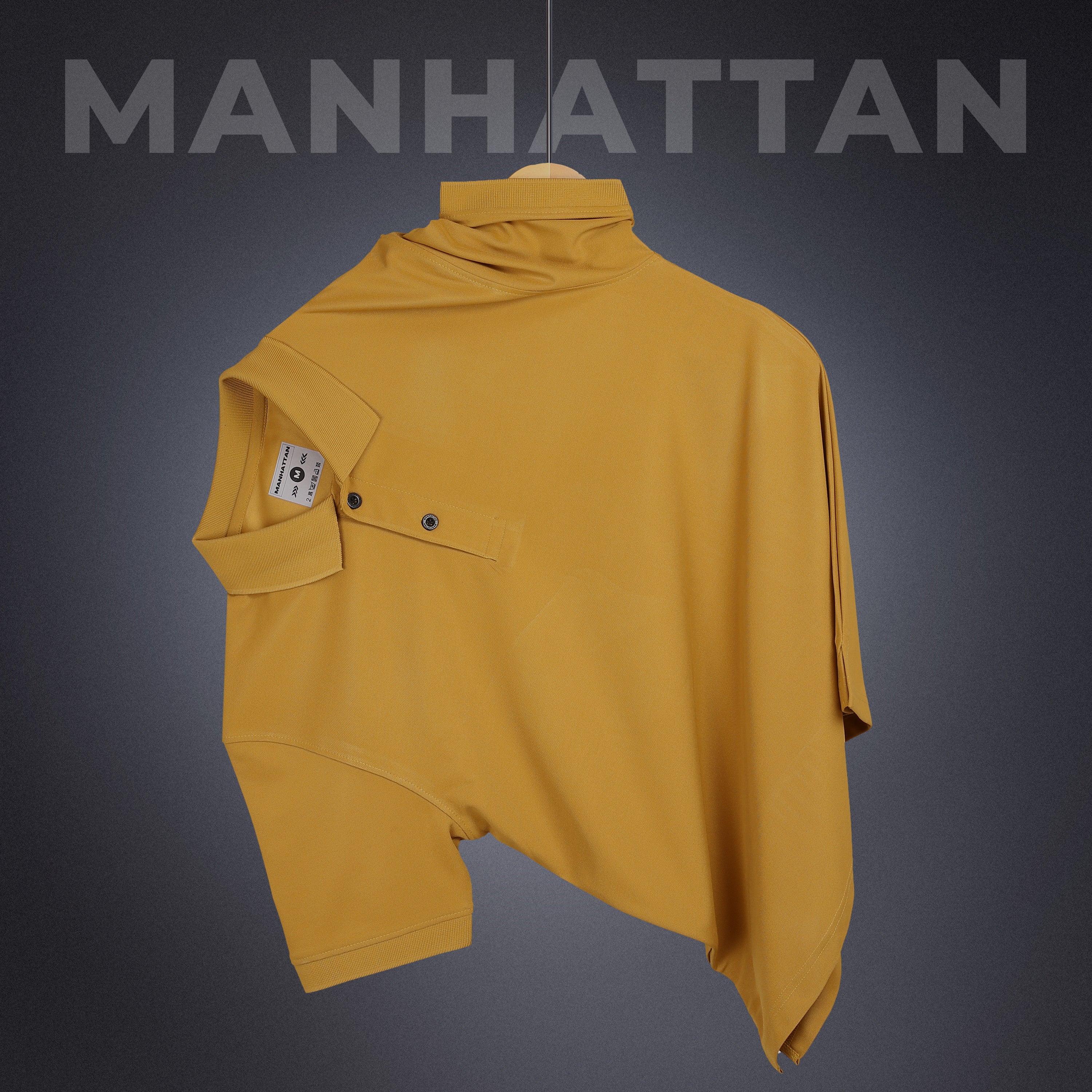 Sports Dry Fit Mustard Polo T Shirts (Micro Polyester) - Image 3