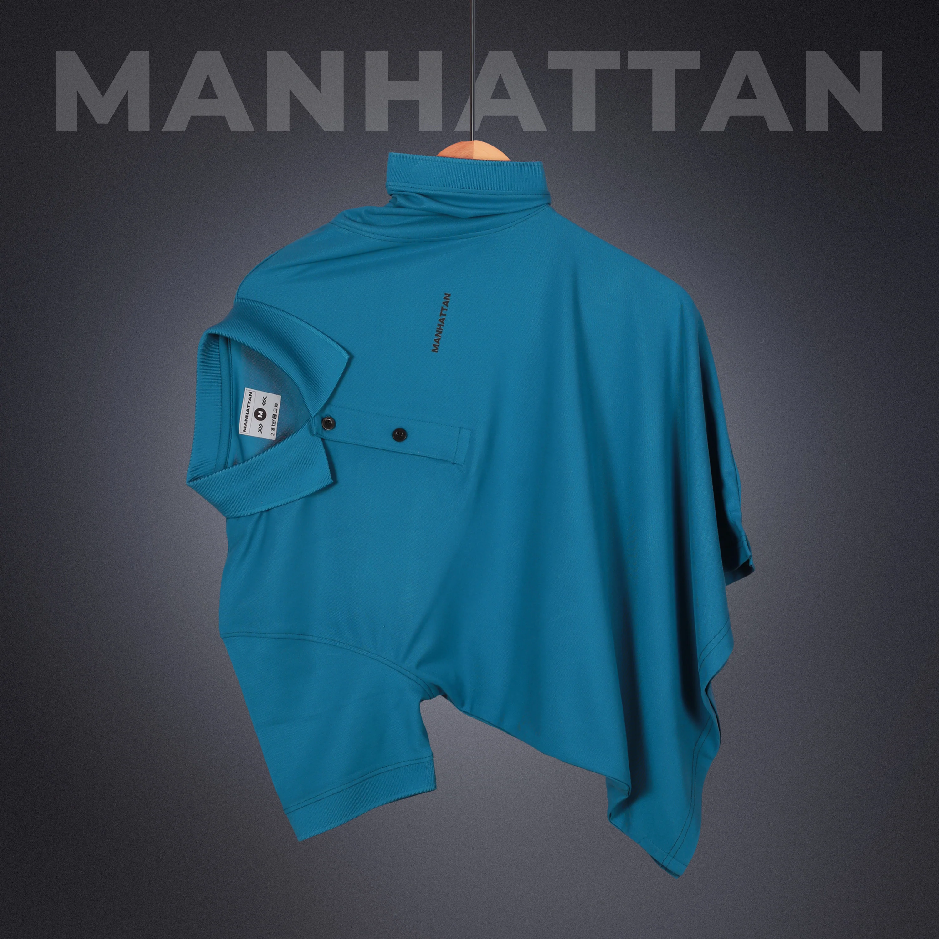 Sports Dry Fit Teal Blue Polo T Shirts (Micro Polyester)